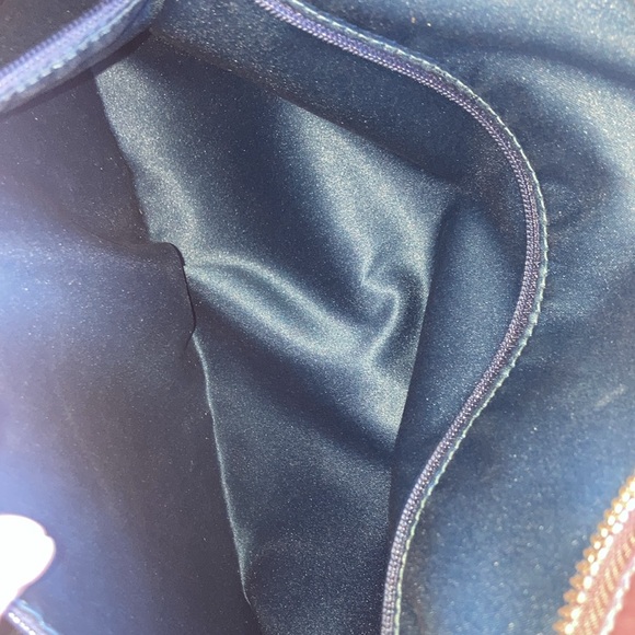 COACH classic tan material w/reptile pattern leather trim hobo purse. $55 - Picture 7 of 15